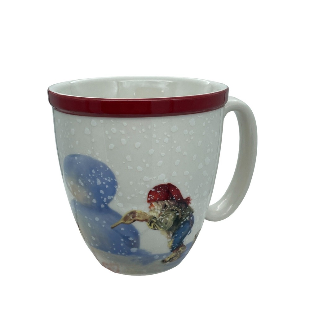 Williams Sonoma Nordic Elf Stoneware Mugs Set of 4 Christmas Decor New No Box - Picture 3 of 7